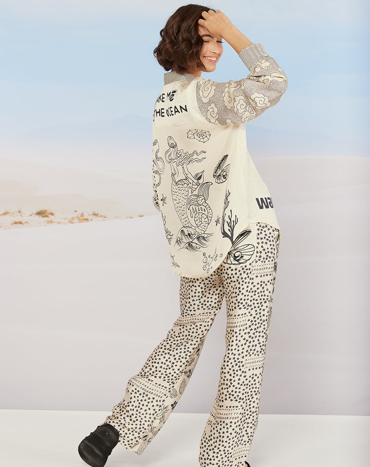 AVERY STRAIGHT LEG TROUSER - MERMAID