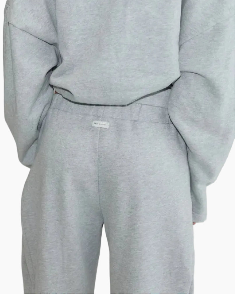 SIDE PLEAT PANT - GREY MARLE