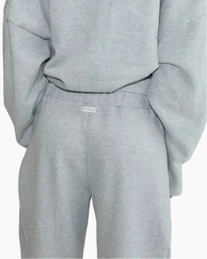 SIDE PLEAT PANT - GREY MARLE