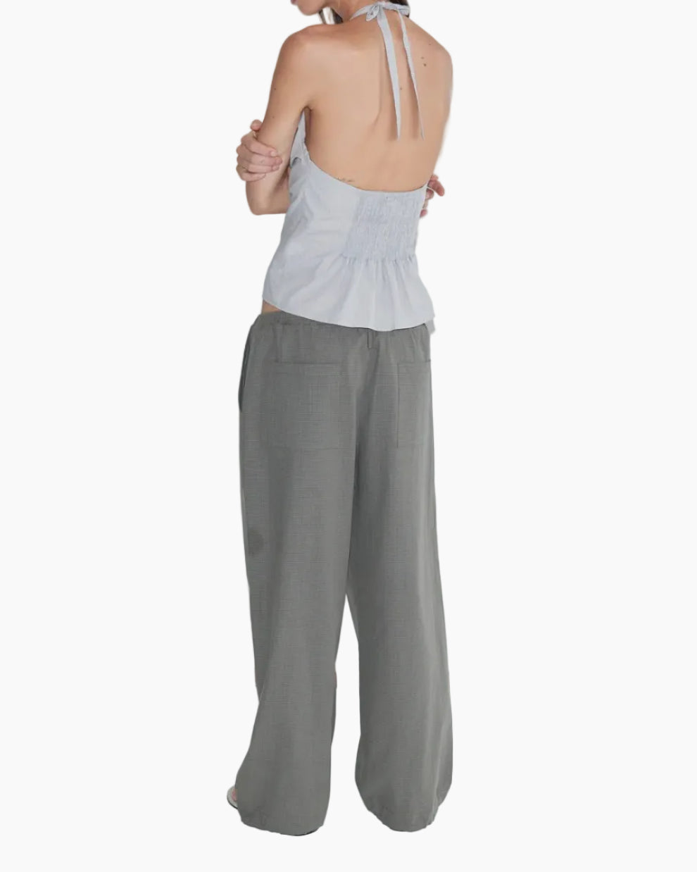 HEM TOGGLE PANT - MOSS STRIPE