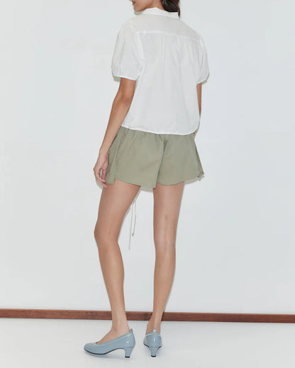 FINE COLLAR TOP - WHITE