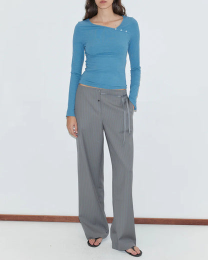BOXER PANT - GRAY STRIPE