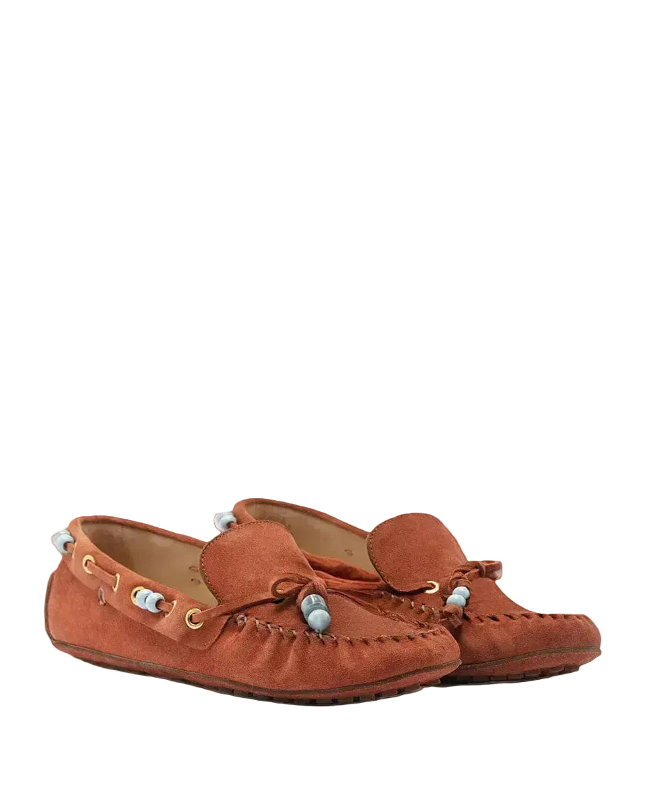 TASSEL MOCCASIN - BROWN SUEDE