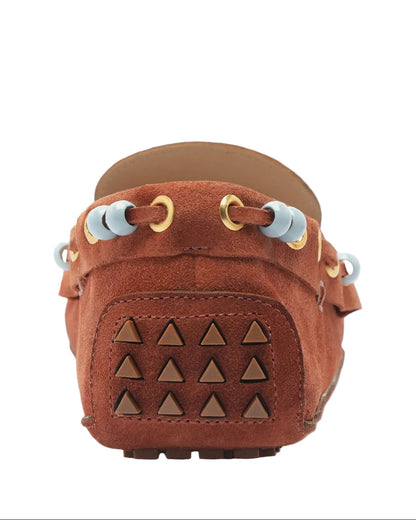 TASSEL MOCCASIN - BROWN SUEDE