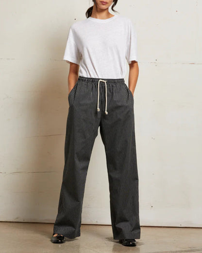 ANDI STRIPE - POPLIN BLACK STRIPE