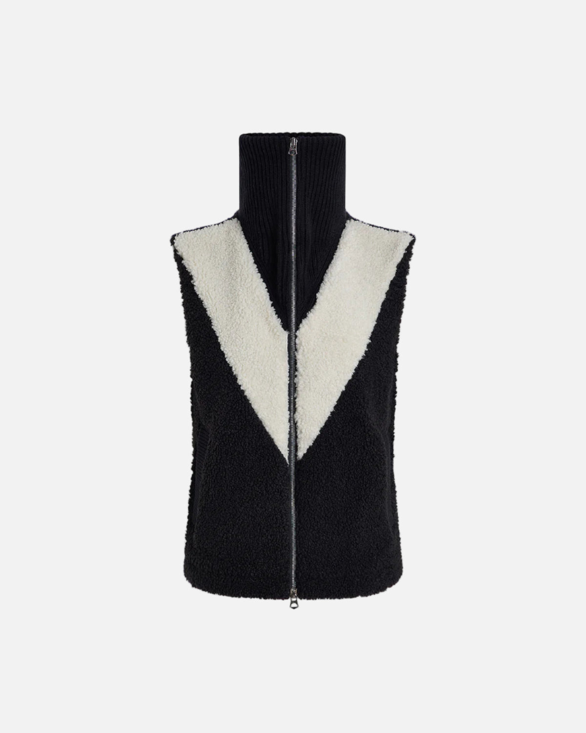 CASPIAN SHERPA GILET - BLACK