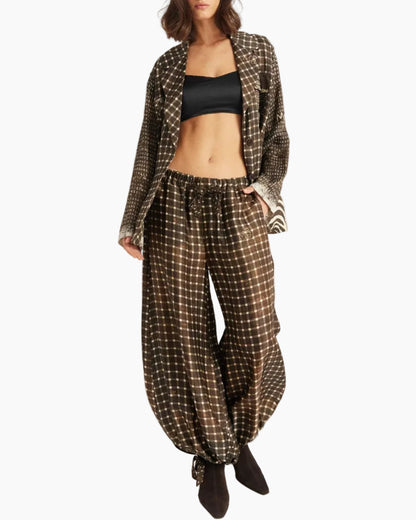 ISLA BALLOON PANTS - NOIR MUSE