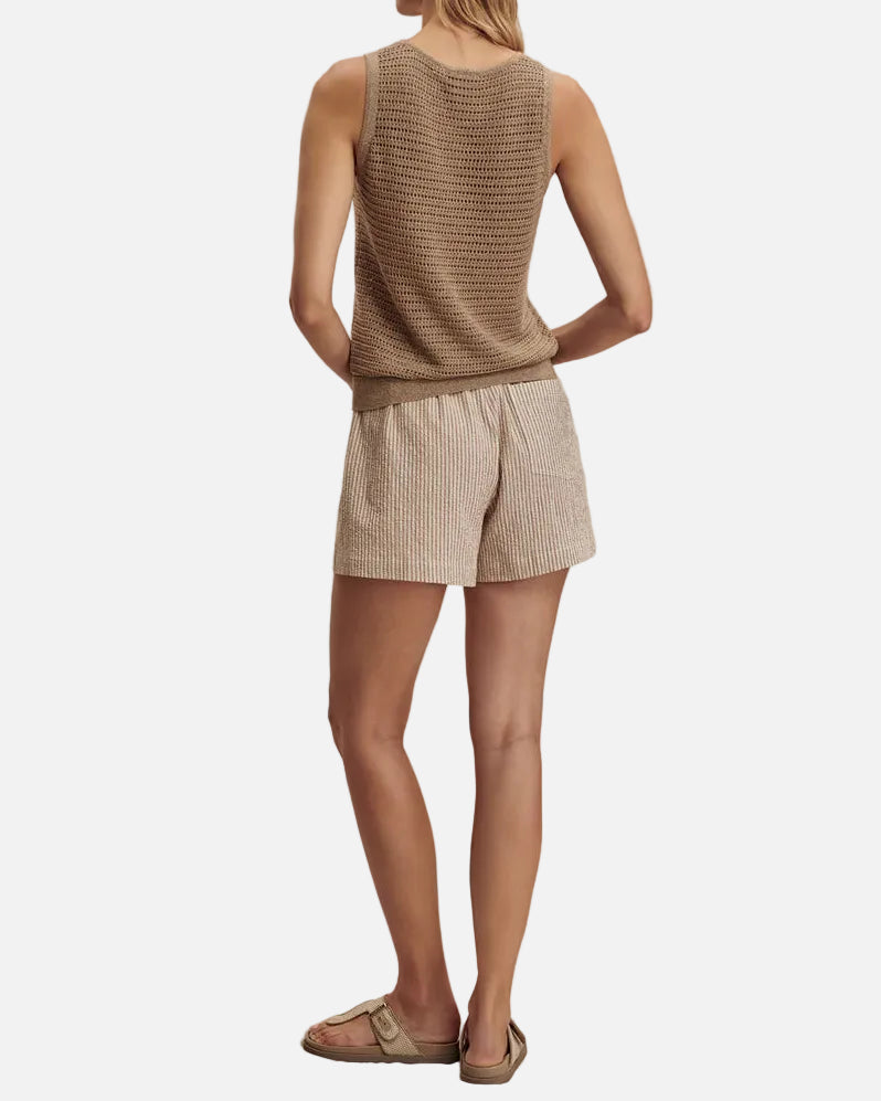 DARINA SHORT 4" - BIRCH TAUPE STRIPE