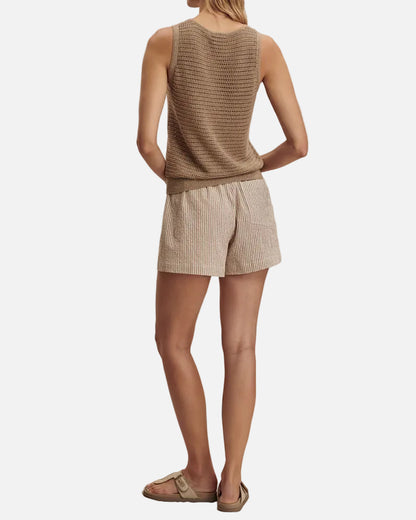 DARINA SHORT 4" - BIRCH TAUPE STRIPE