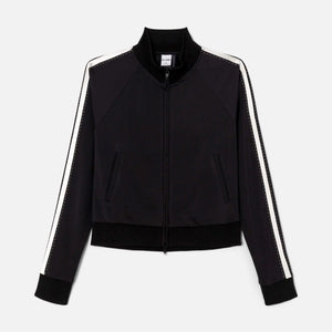 CHLOE TRACK JACKET - BLACK WITH WHITE