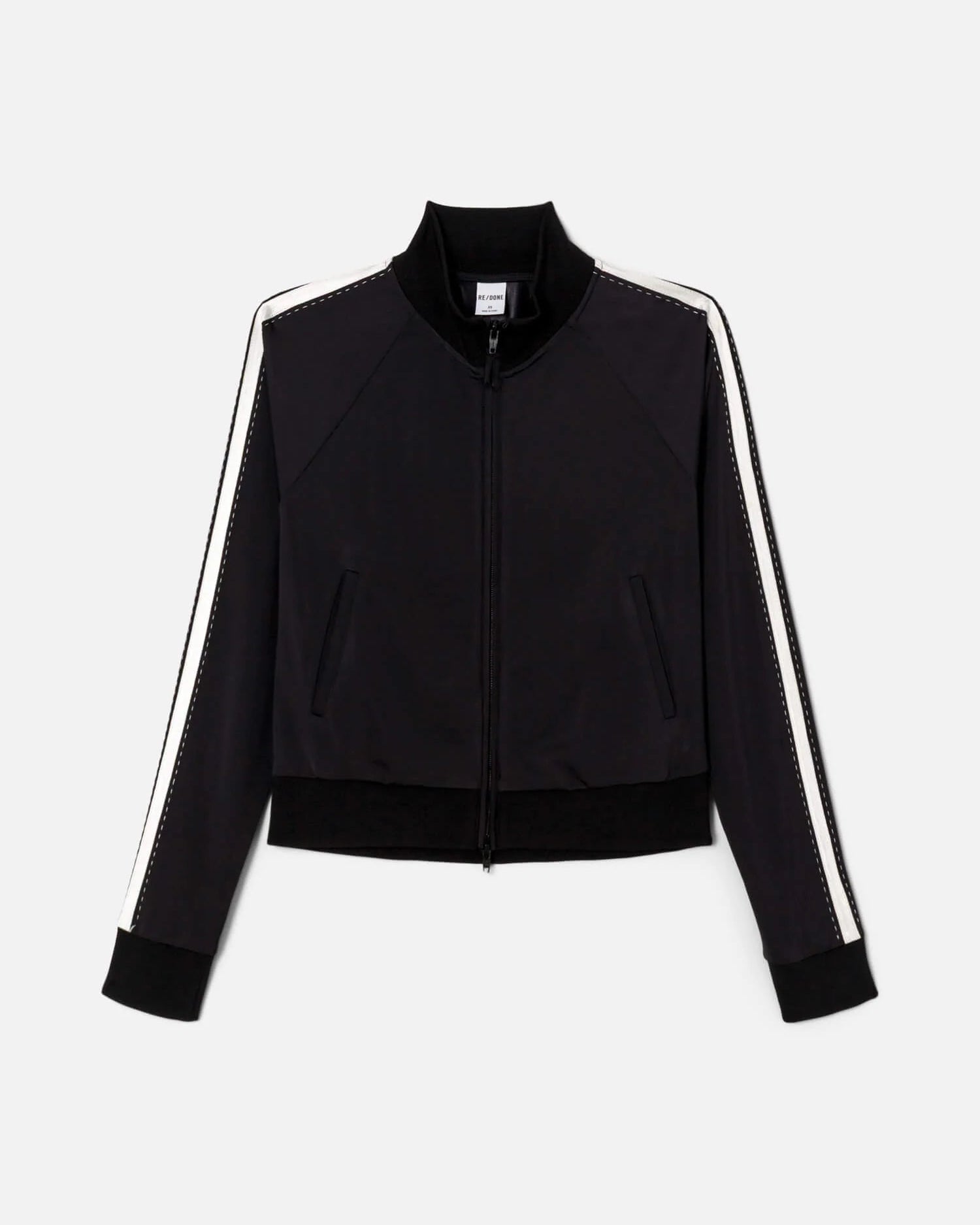 CHLOE TRACK JACKET - BLACK WITH WHITE