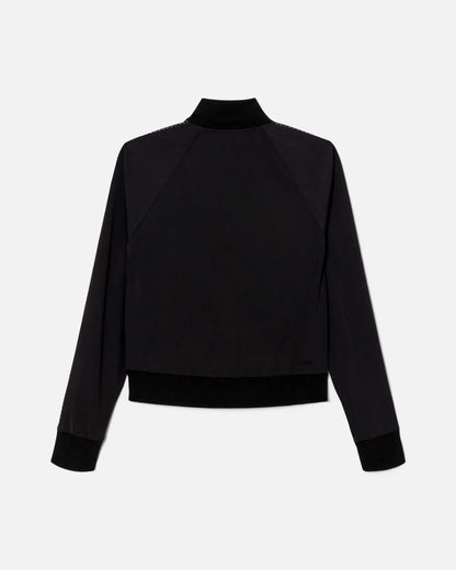 CHLOE TRACK JACKET - BLACK WITH WHITE
