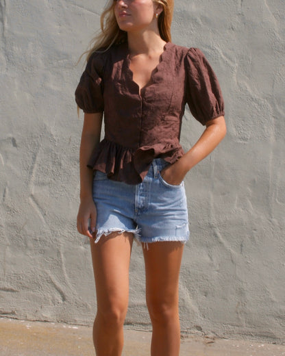 ARELY TOP - BROWN