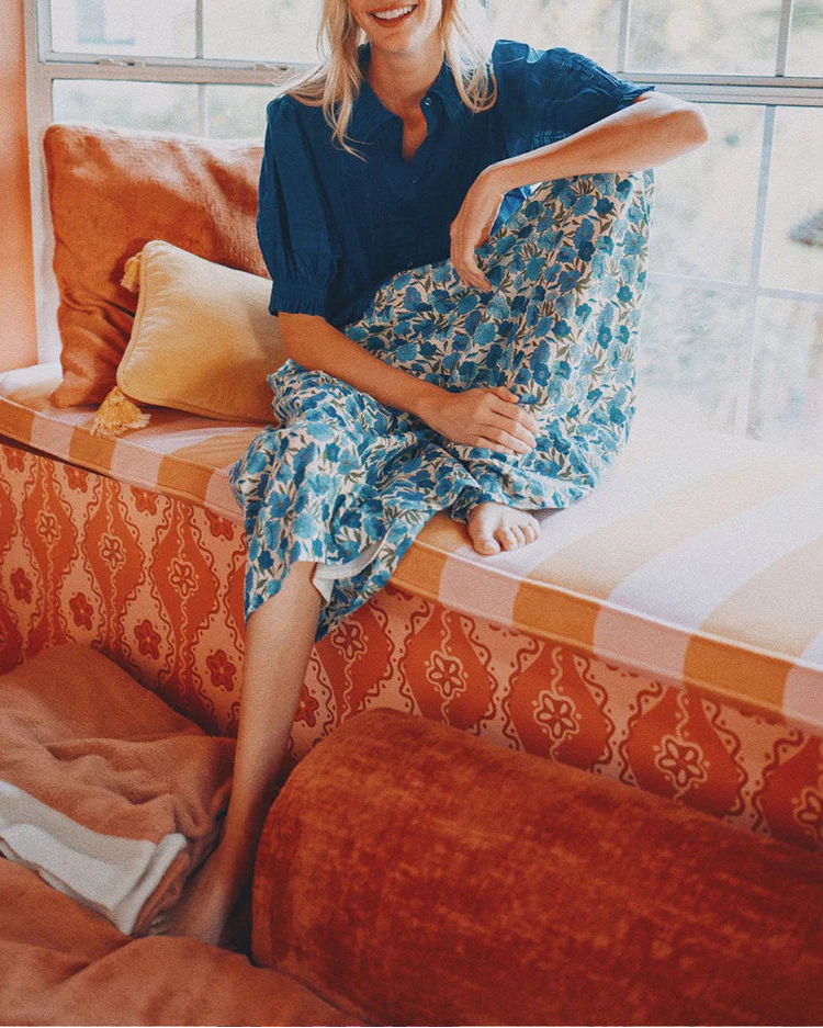 JESS BLOUSE - LAGUNA NAVY