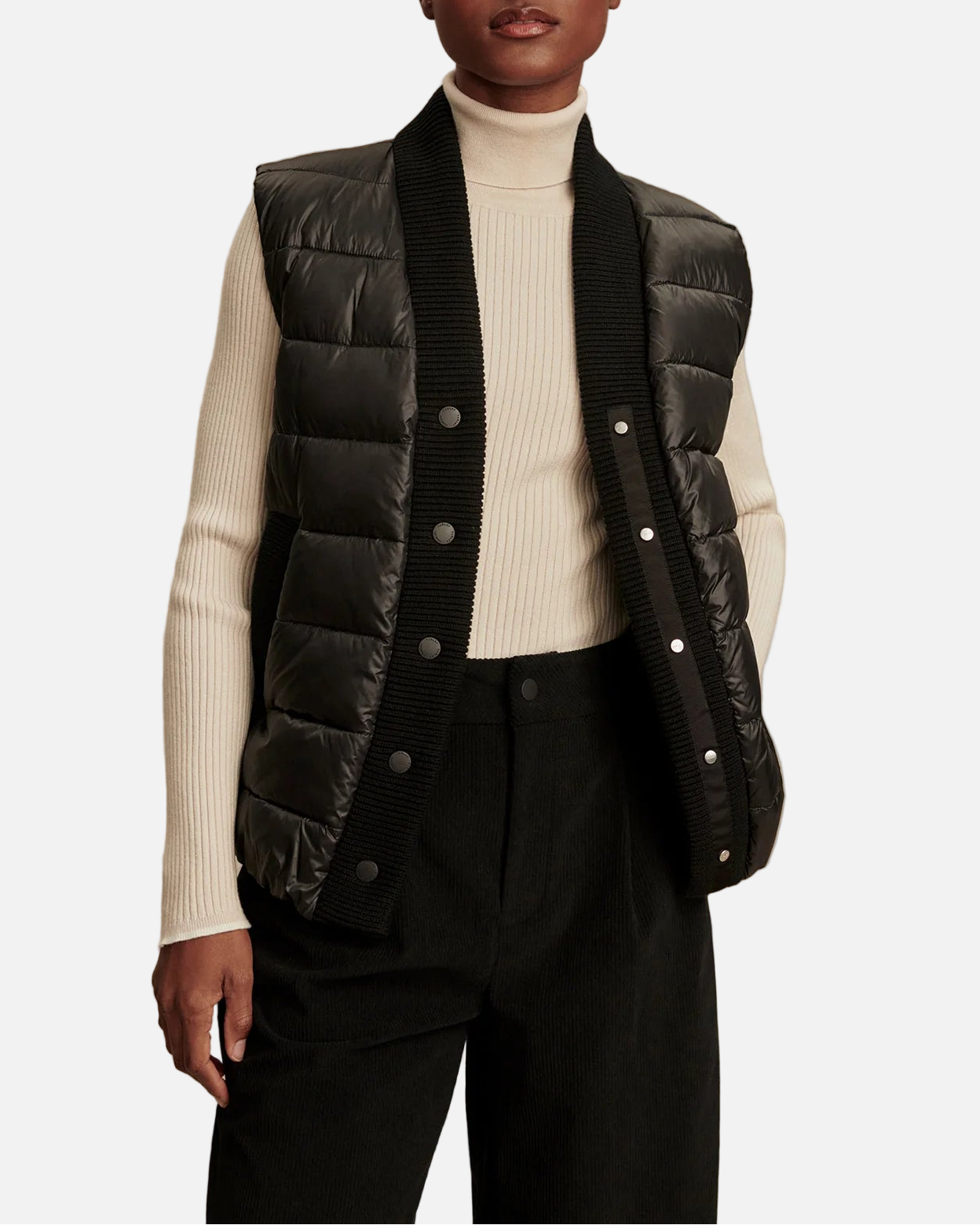 COLWYN BOXY GILET - BLACK