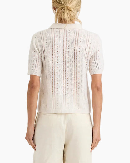 DAHLIA CASHMERE POLO - IVORY