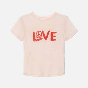 CLASSIC TEE LOVE AND PEACE - PINK SALT