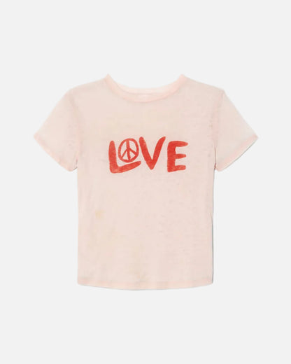 CLASSIC TEE LOVE AND PEACE - PINK SALT
