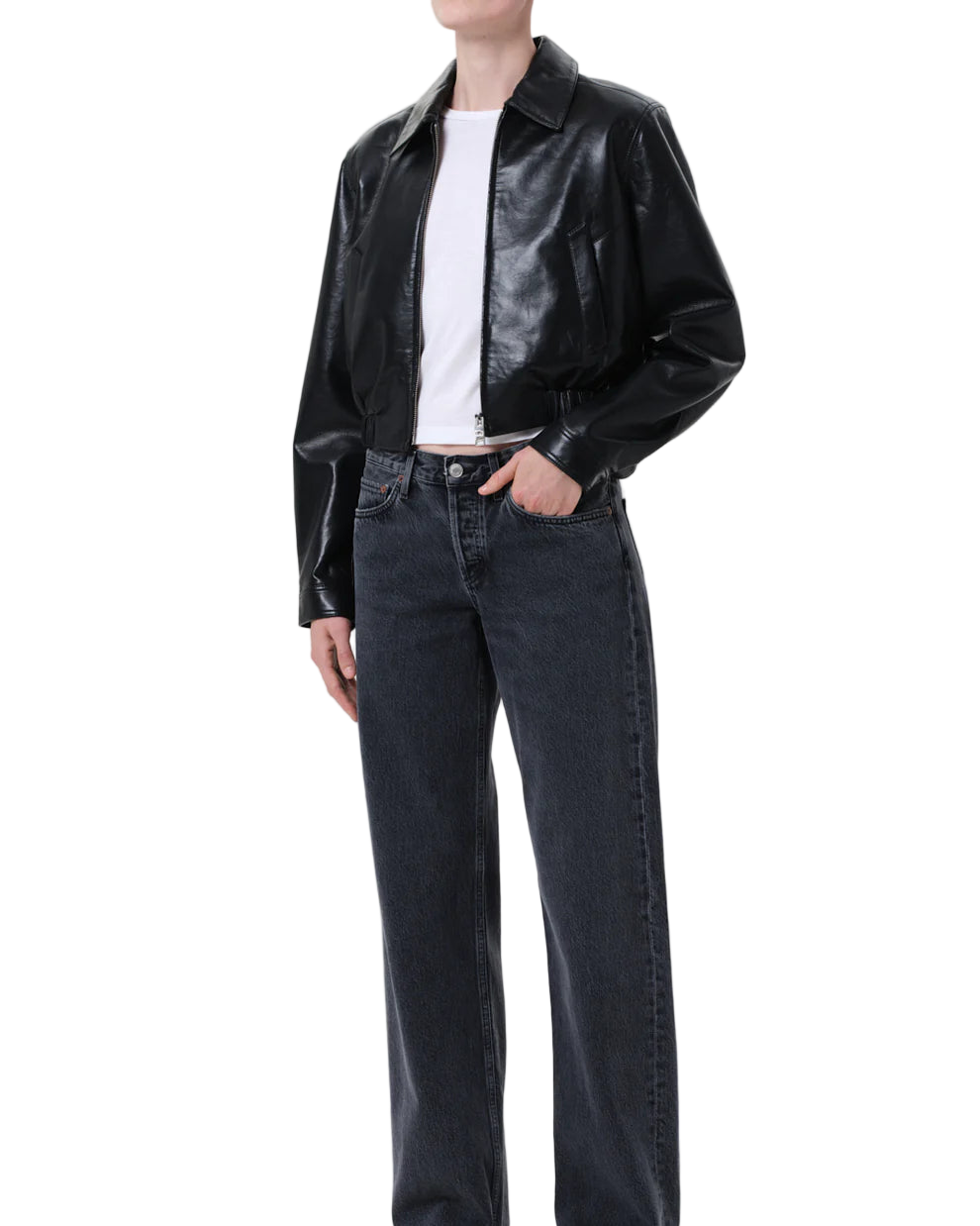 ESSIE CROPPED JACKET - BLACK