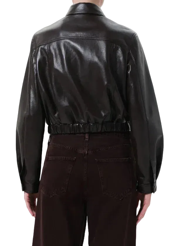 ESSIE CROPPED JACKET | CHOCOLATE