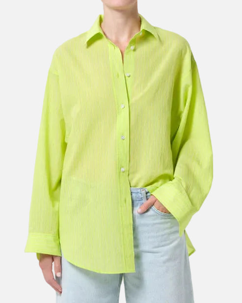 SONA SHIRT - FONTANA STRIPE/CHARTREUSE