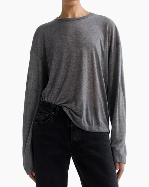 SASHA TEE - GREY HEATHER