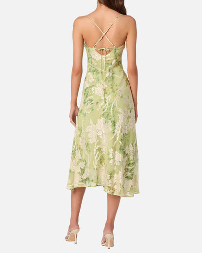 GAIA DRESS - LIGHT GREEN FLORAL