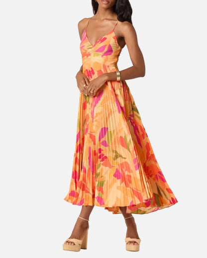 BLYTHE DRESS - ORANGE FLORAL