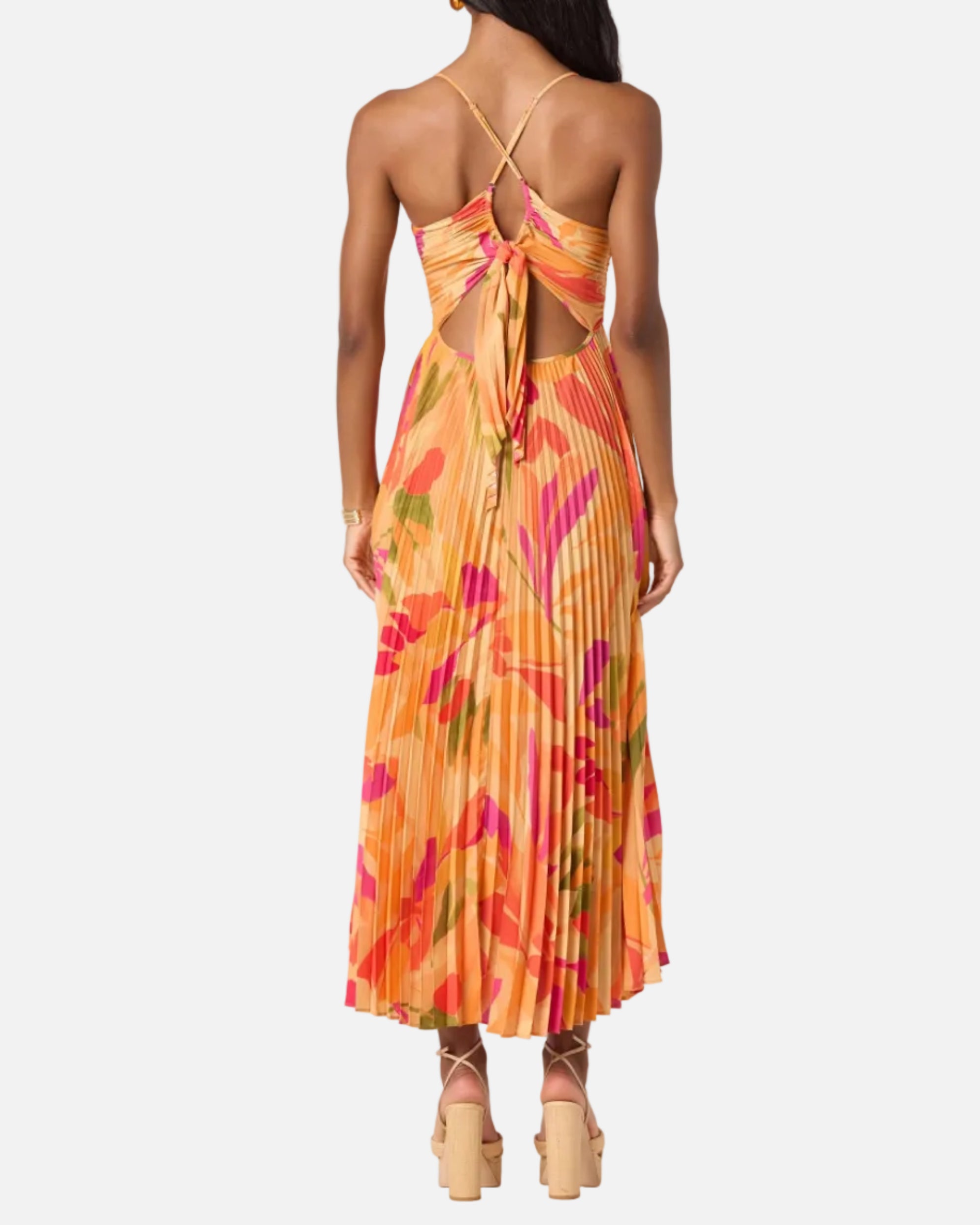 BLYTHE DRESS - ORANGE FLORAL