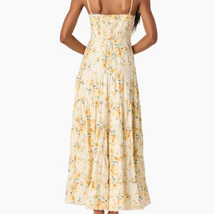 TAZIA DRESS - YELLOW CREAM FLORAL