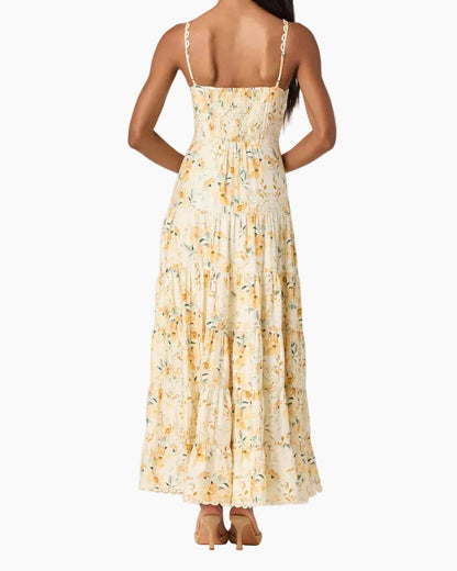 TAZIA DRESS - YELLOW CREAM FLORAL