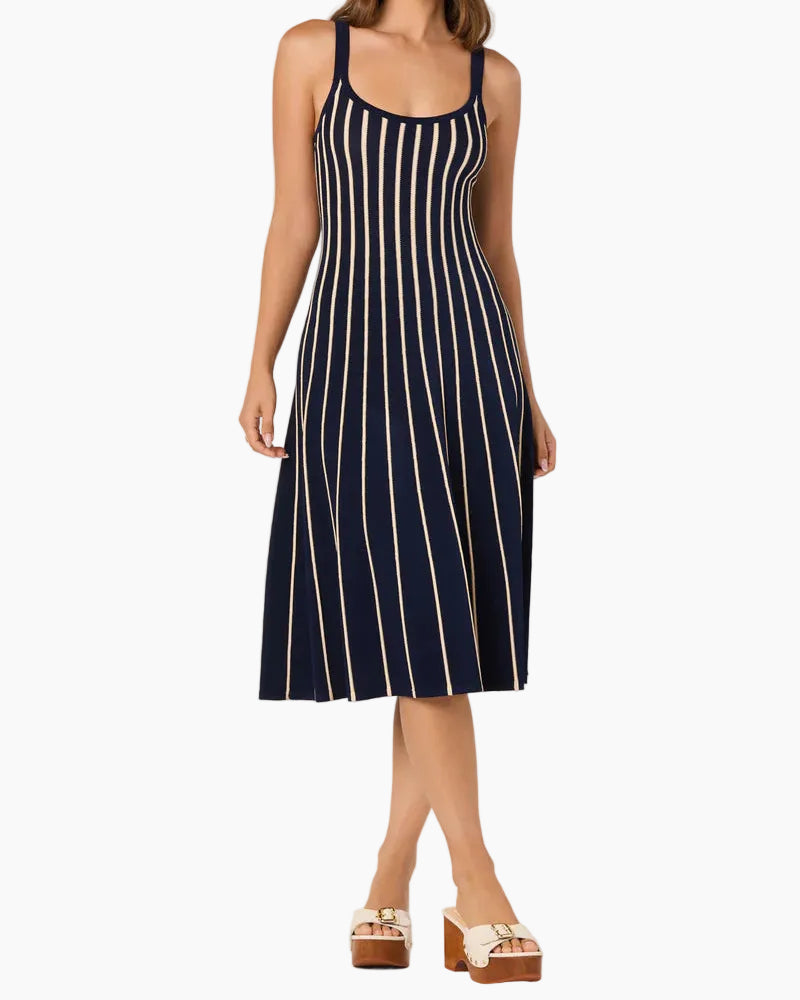 IRECIA SWEATER DRESS - NAVY STRIPE