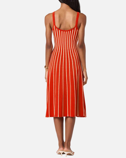 IRECIA SWEATER DRESS - RED STRIPE