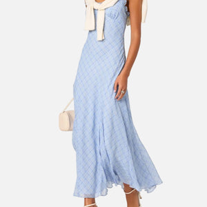 MAERYN DRESS - BLUE PLAID