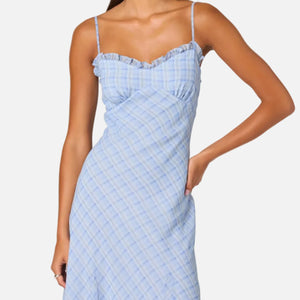 MAERYN DRESS - BLUE PLAID