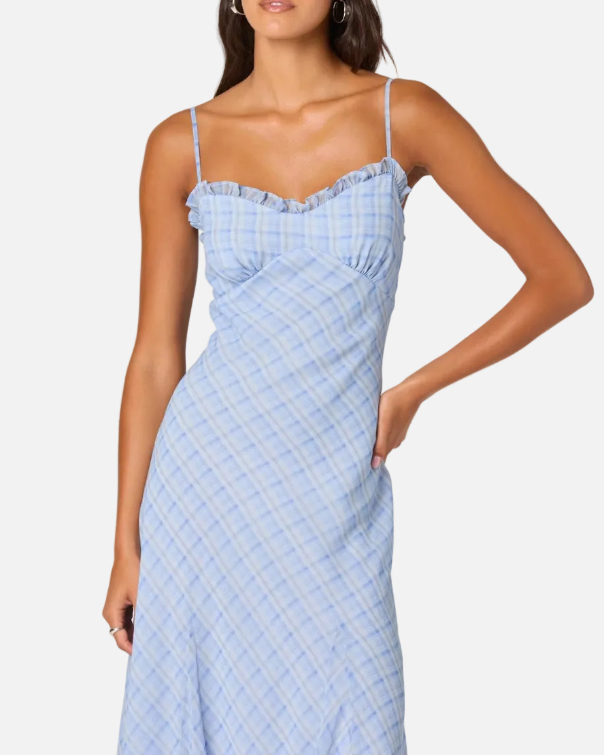 MAERYN DRESS - BLUE PLAID