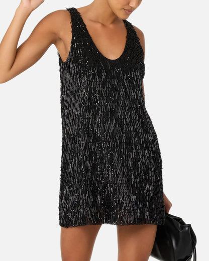 EMANI SEQUIN DRESS - BLACK