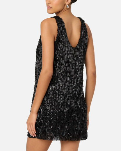 EMANI SEQUIN DRESS - BLACK
