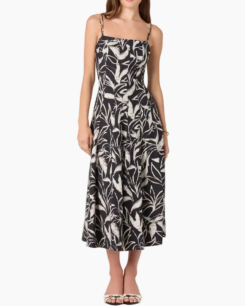 TRISHA DRESS - BLACK FLORAL