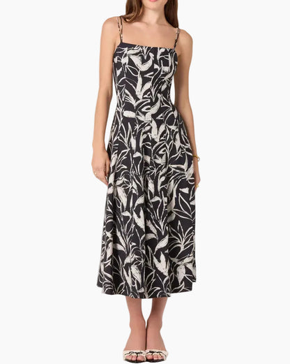 TRISHA DRESS - BLACK FLORAL