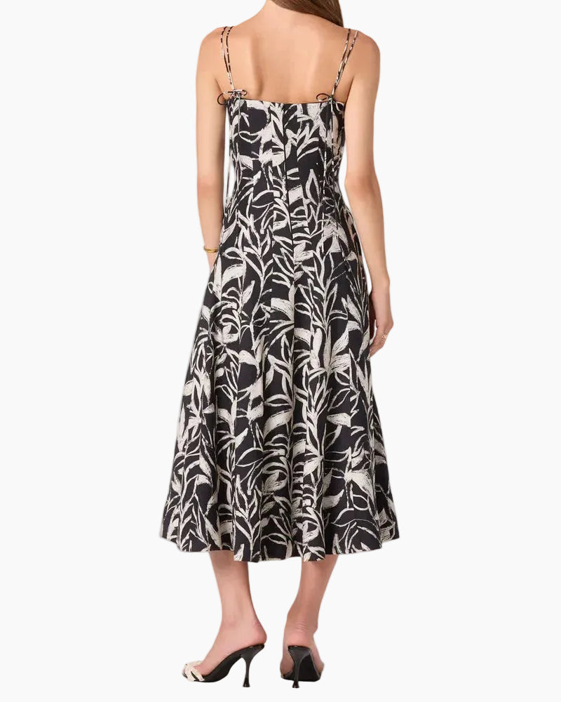 TRISHA DRESS - BLACK FLORAL