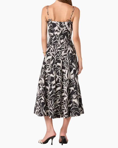 TRISHA DRESS - BLACK FLORAL