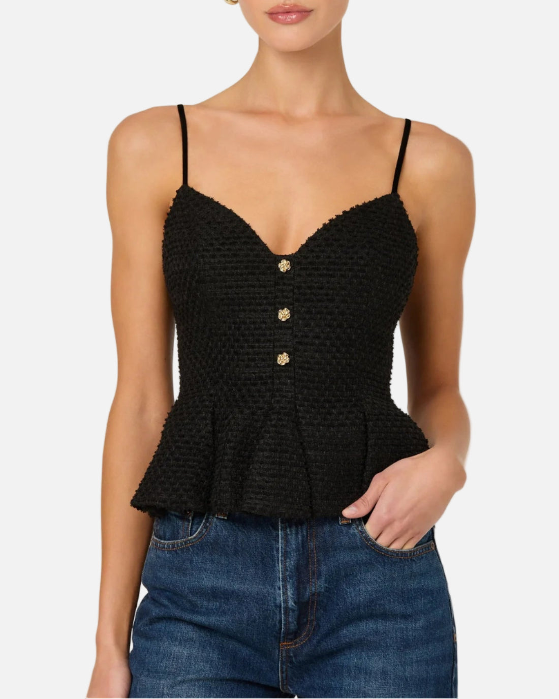 PAISLEE TOP - BLACK