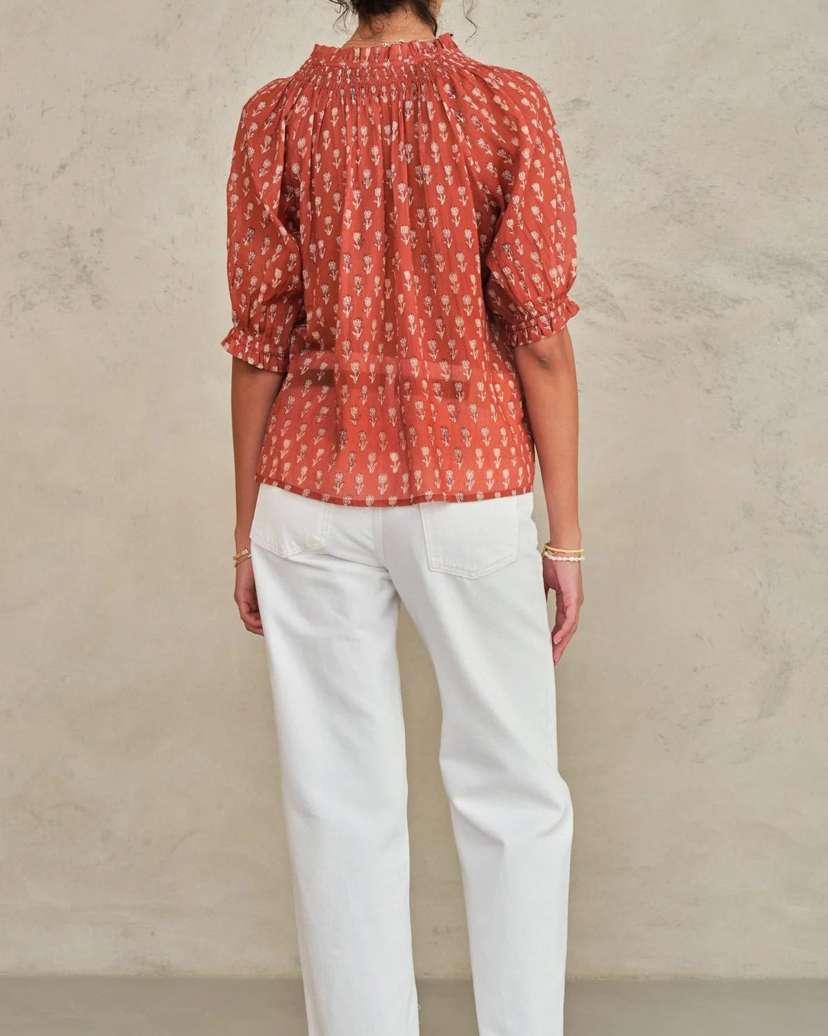 ARI PRINT S/S TOP - RUST