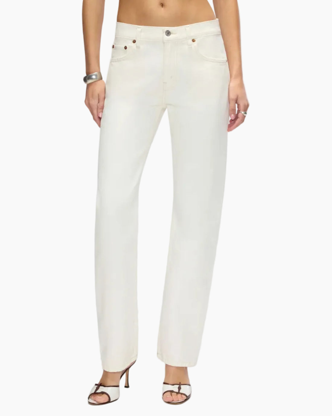 MID RISE BLONDIE CROP - CREMA