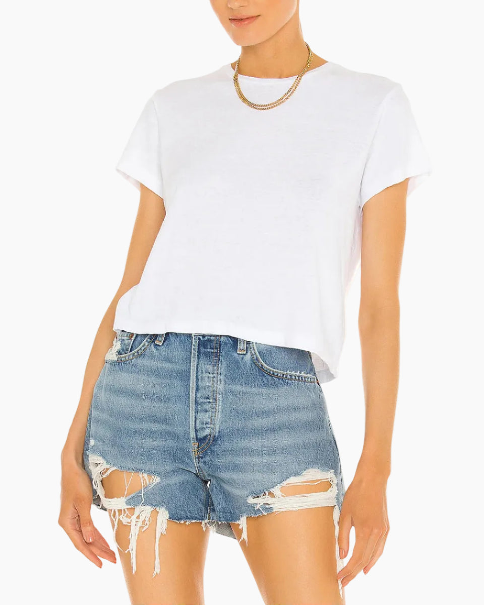 RE/DONE X HANES 1950s BOXY TEE - OPTIC WHITE