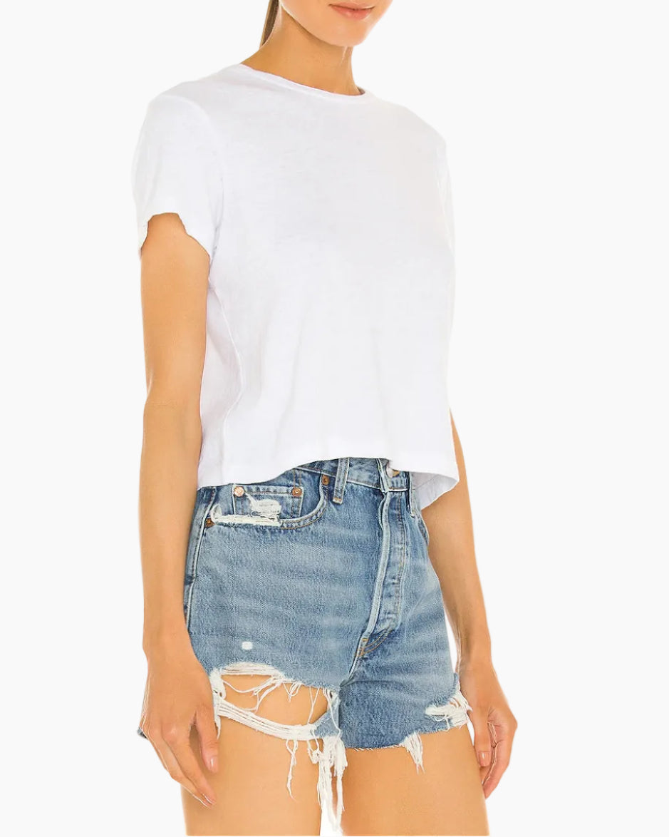 RE/DONE X HANES 1950s BOXY TEE - OPTIC WHITE