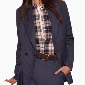 THE SPENCER SKORT - MARINE PINSTRIPE