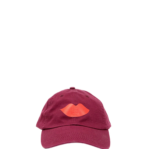 BASEBALL HAT - OXBLOOD W/LIPS