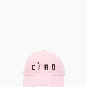 BASEBALL HAT - EMROIDERED CIAO LIGHT PINK